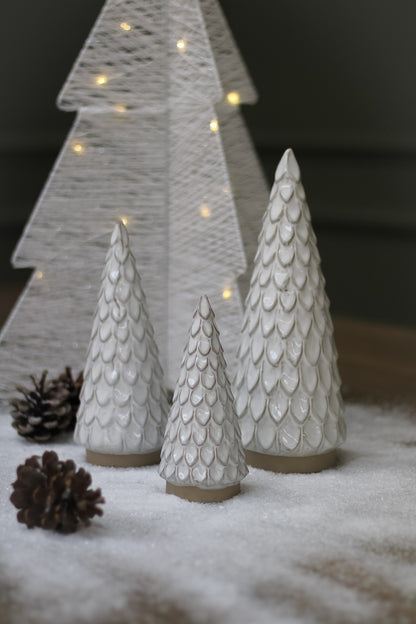 Scallop Ceramic Glazed Christmas Tree