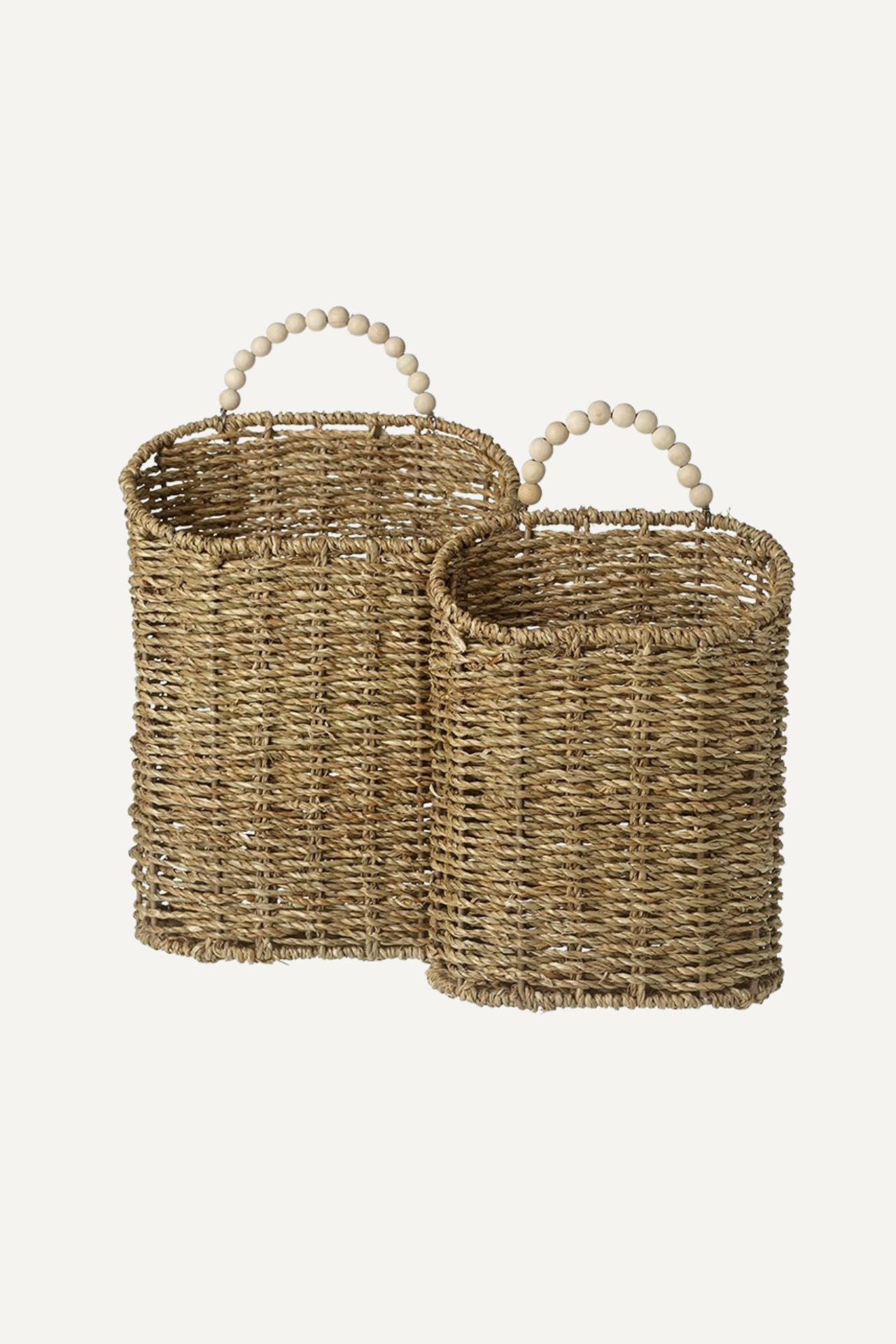 Seagrass Basket with Beaded Handle