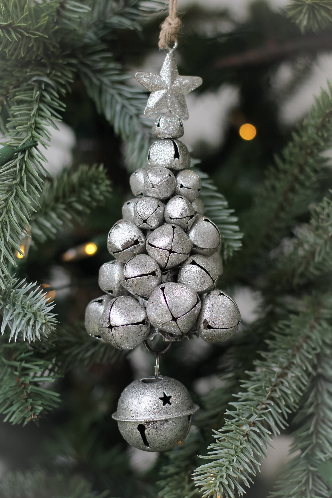 Silver tree christmas decoration