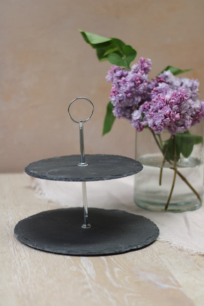 Slate Tiered Tray Stand