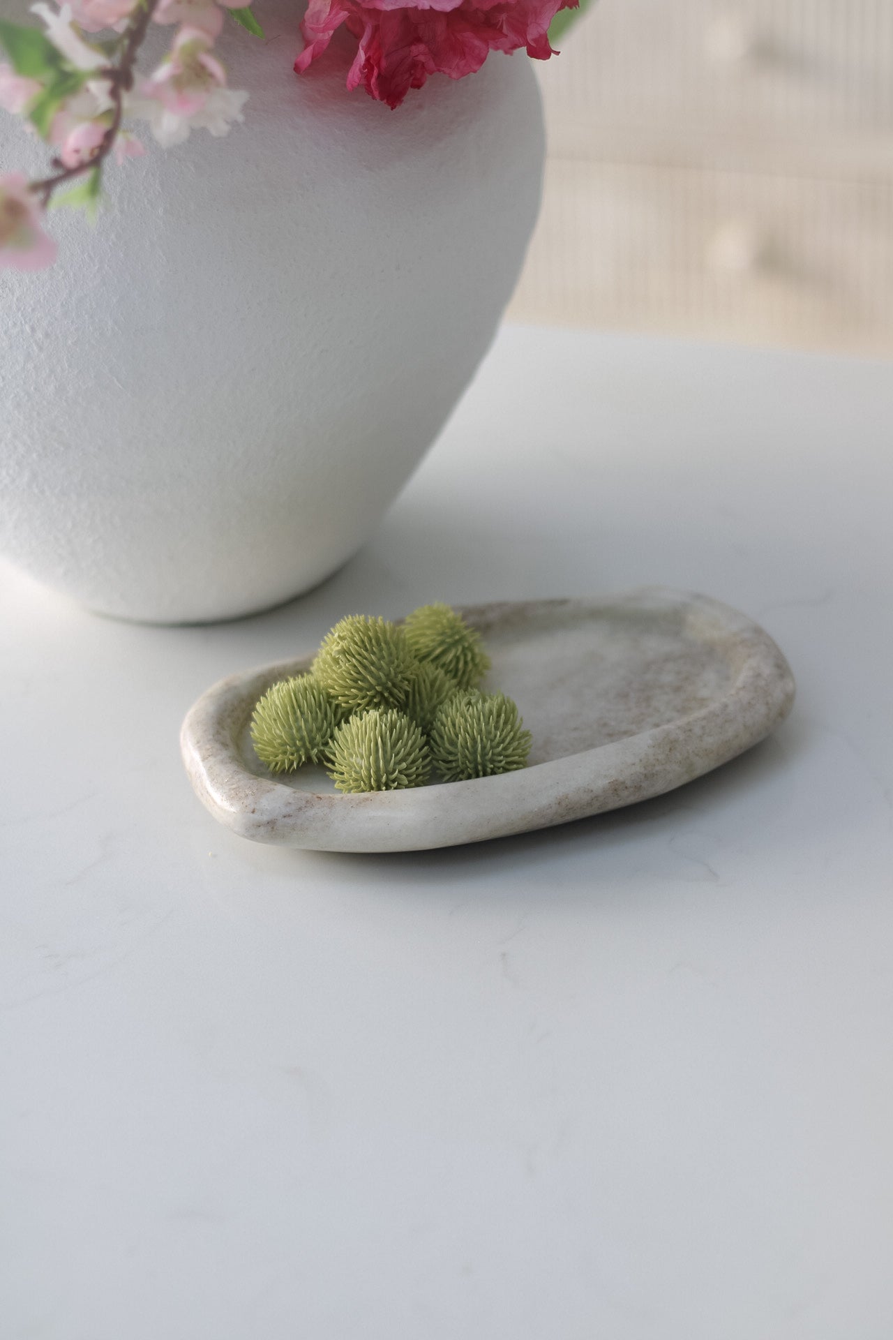 Small Rounded Marble Tray