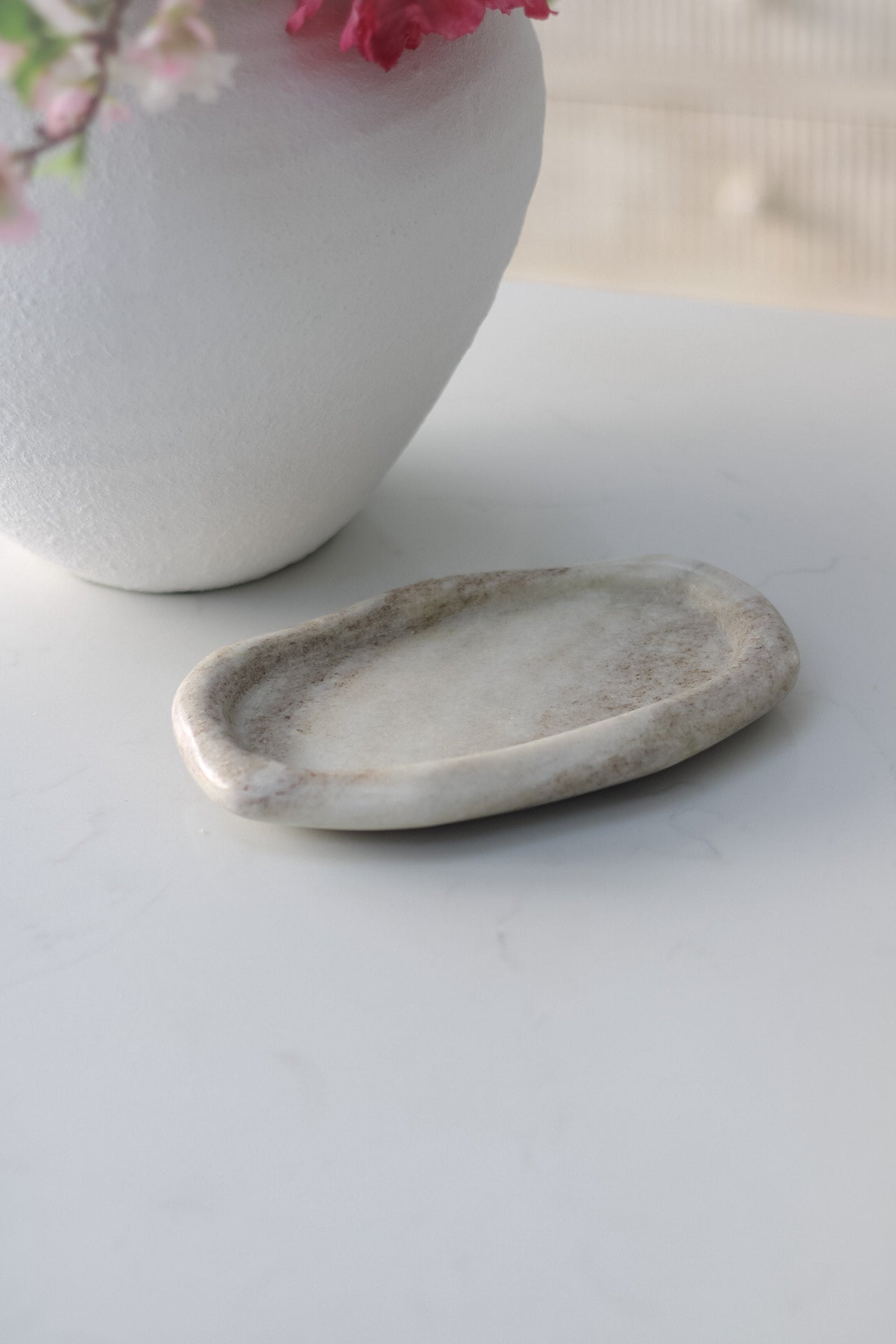 Small Rounded Marble Tray