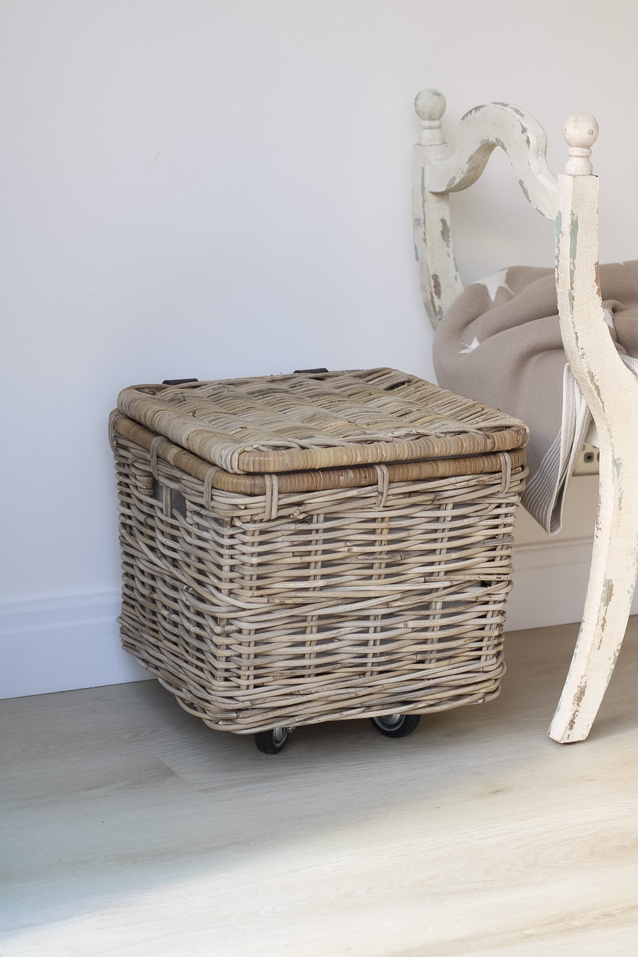 Small Square Wicker Trunk for practical but stylish storage elegant home decor