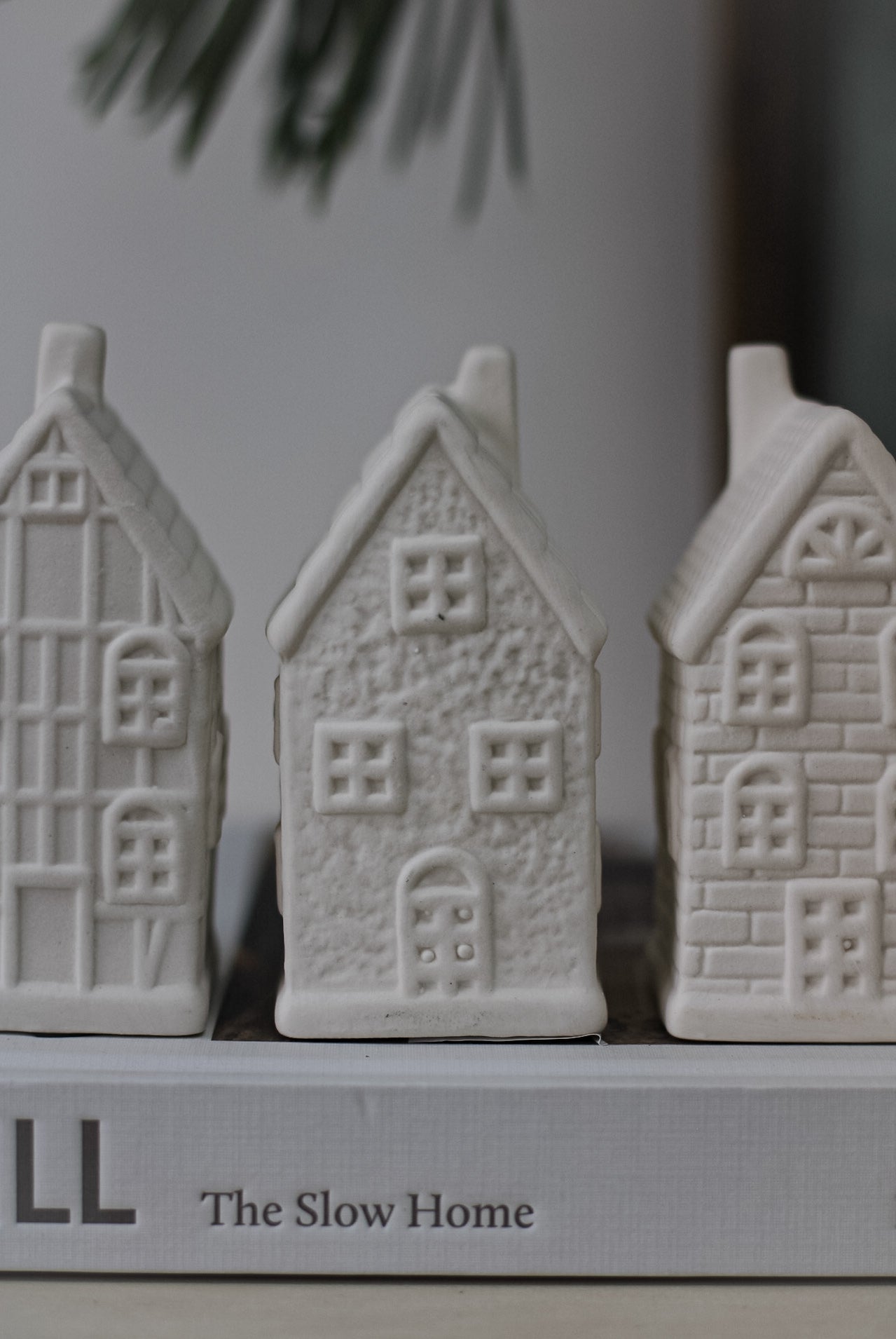 Small White Ceramic Winter Town Houses