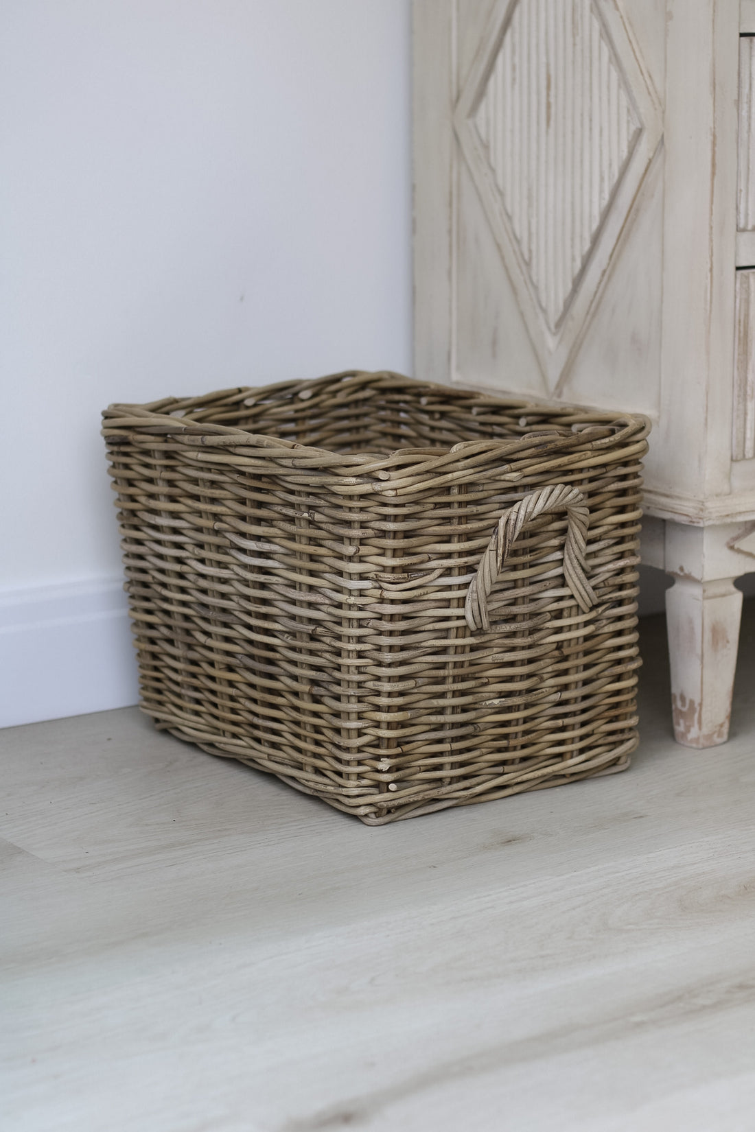 Rattan basket for storage in your home decor for modern country styling