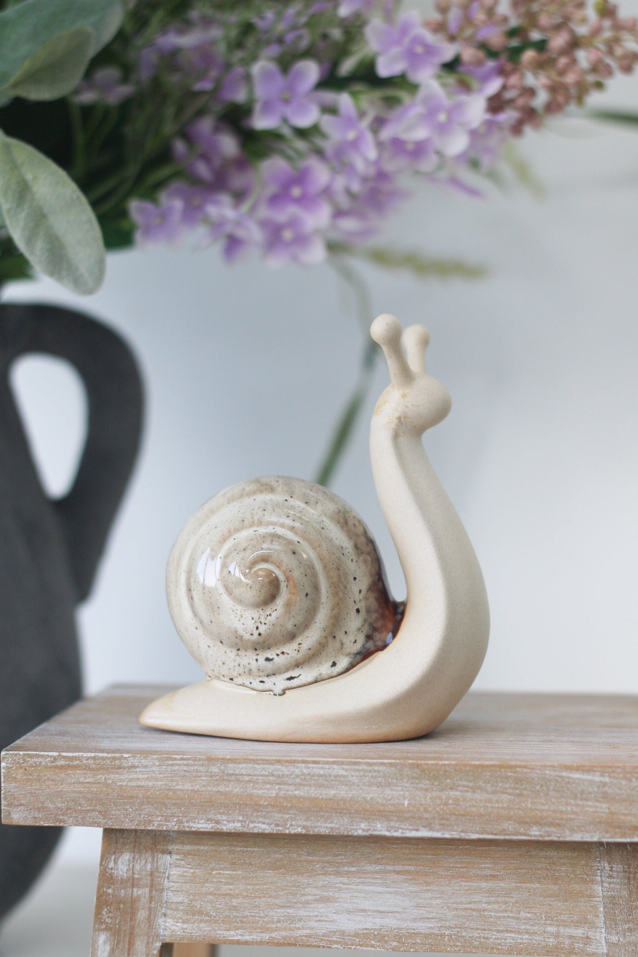 Stoneware Snail Ornament