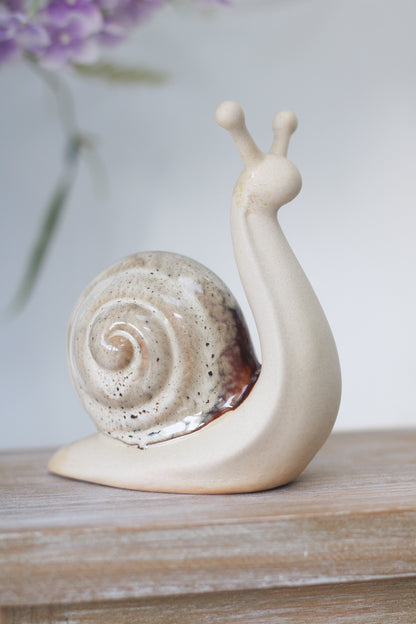 Stoneware Snail Ornament