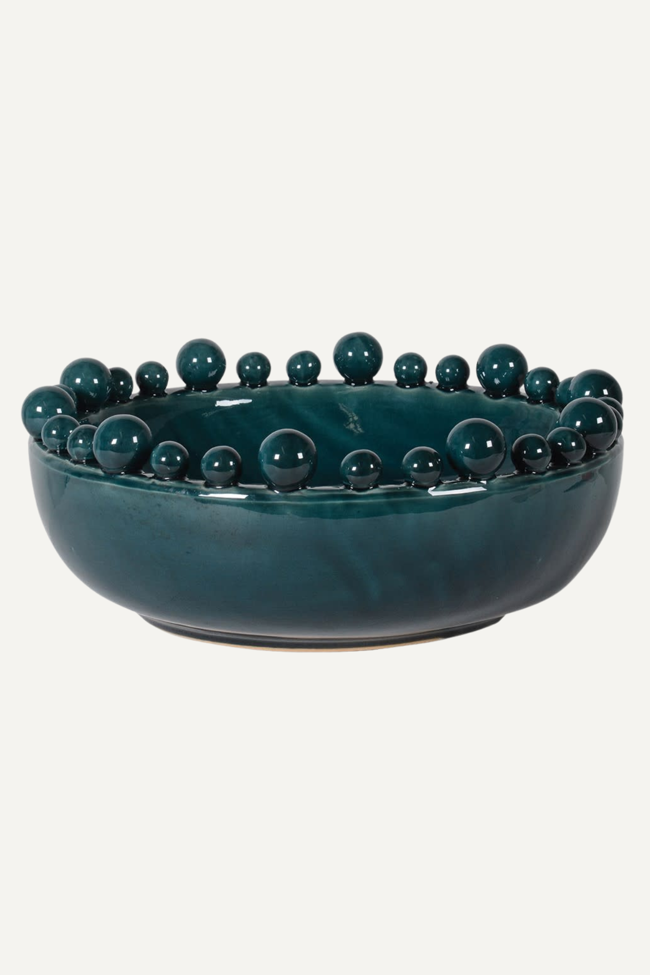 Teal bobble edged bowl