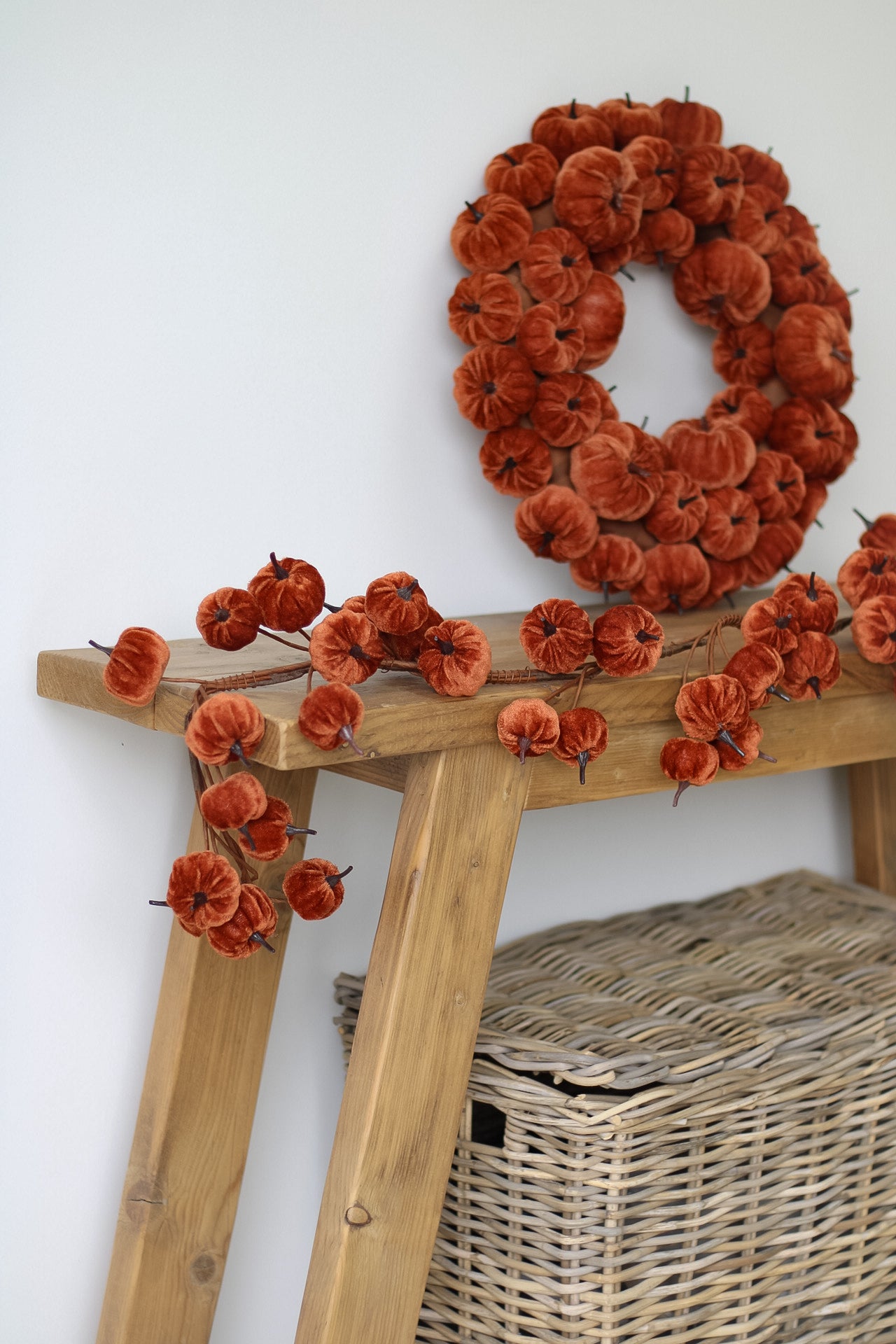 Velvet Little Pumpkins Garland