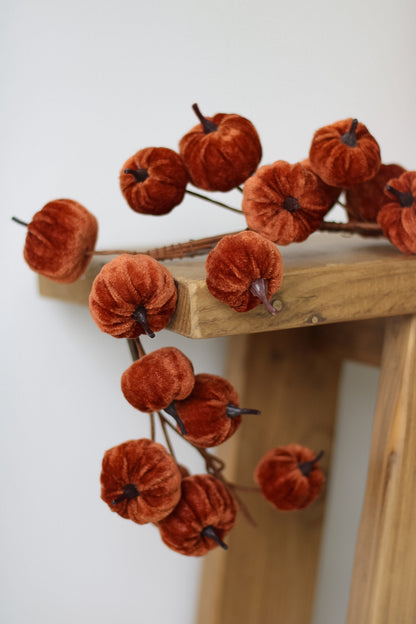 Velvet Little Pumpkins Garland