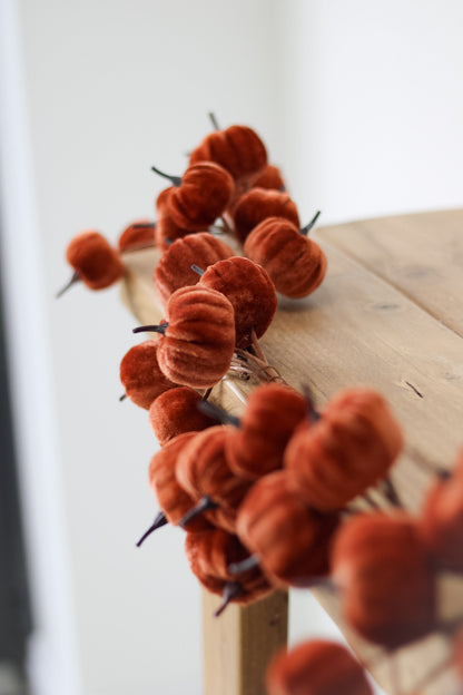 Velvet Little Pumpkins Garland