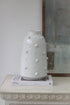 White Distressed Bobble Vase