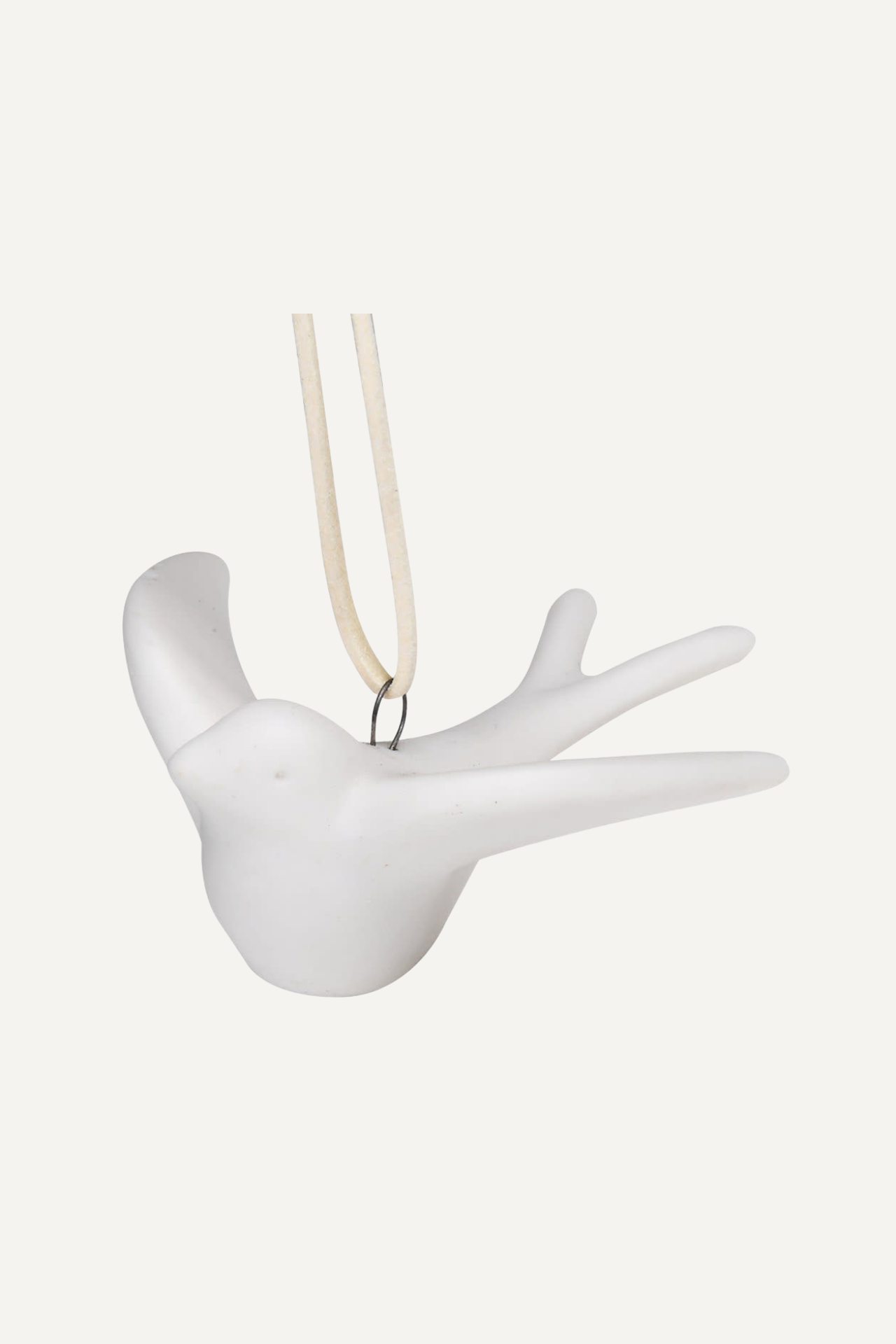 White Porcelain Swallow Tree Hanger Bauble