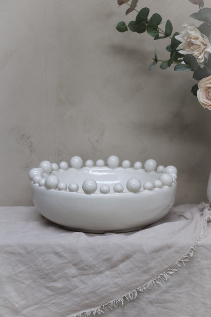 White ceramic bowl on table