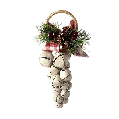 White Rustic Bells with Foliage and Bow