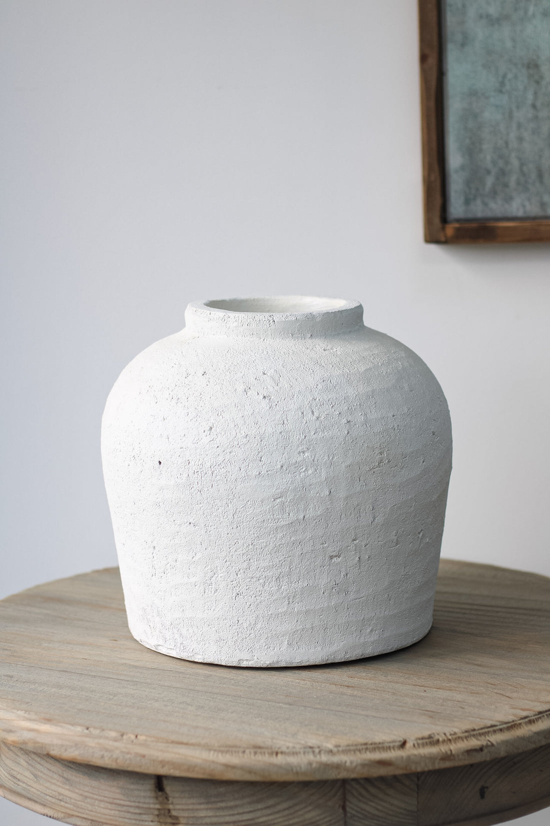 elegant matt white vase