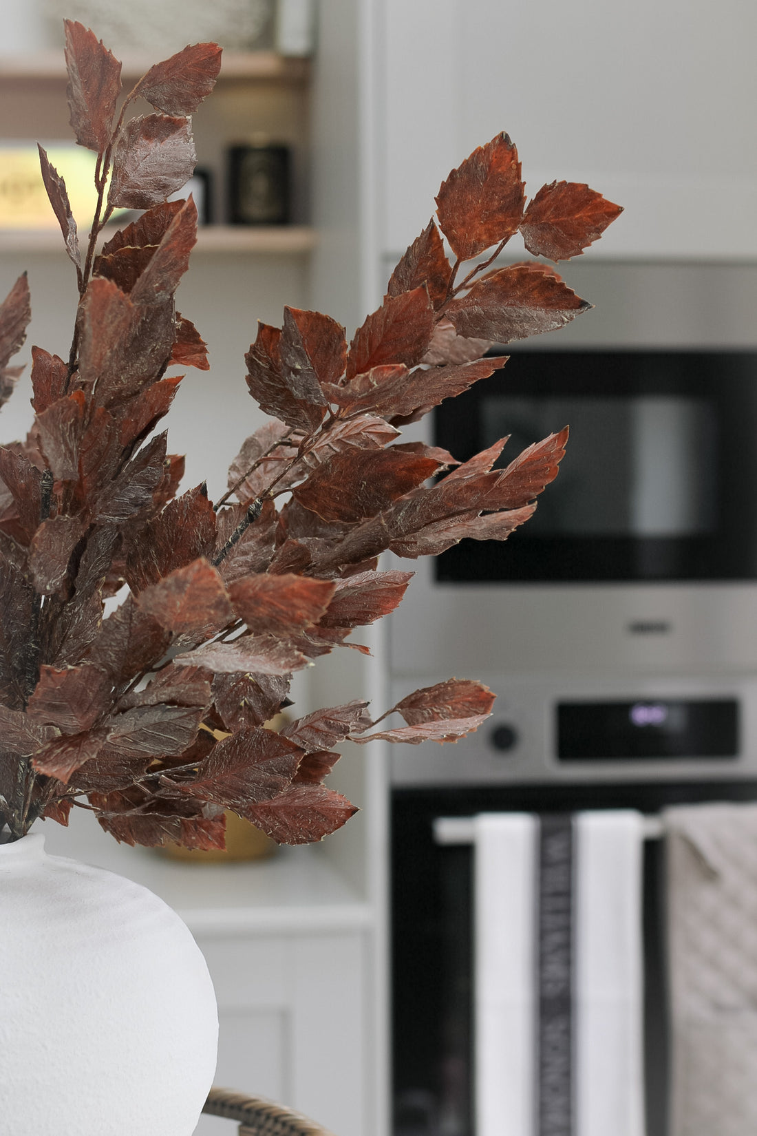 faux rustic apple leaf stem