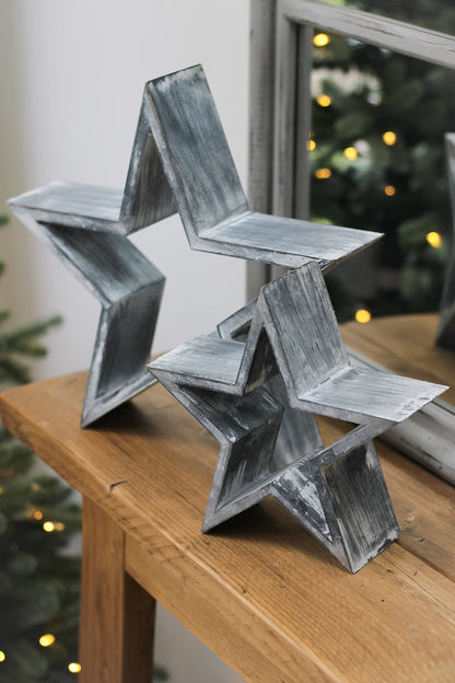 up close of wooden stars