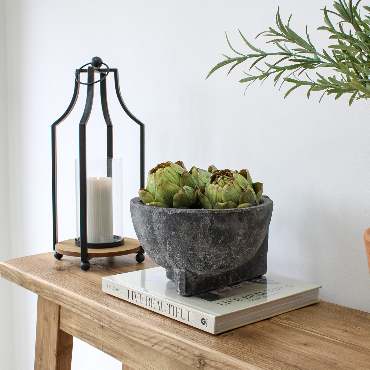 Distressed Charcoal Terracotta Bowl