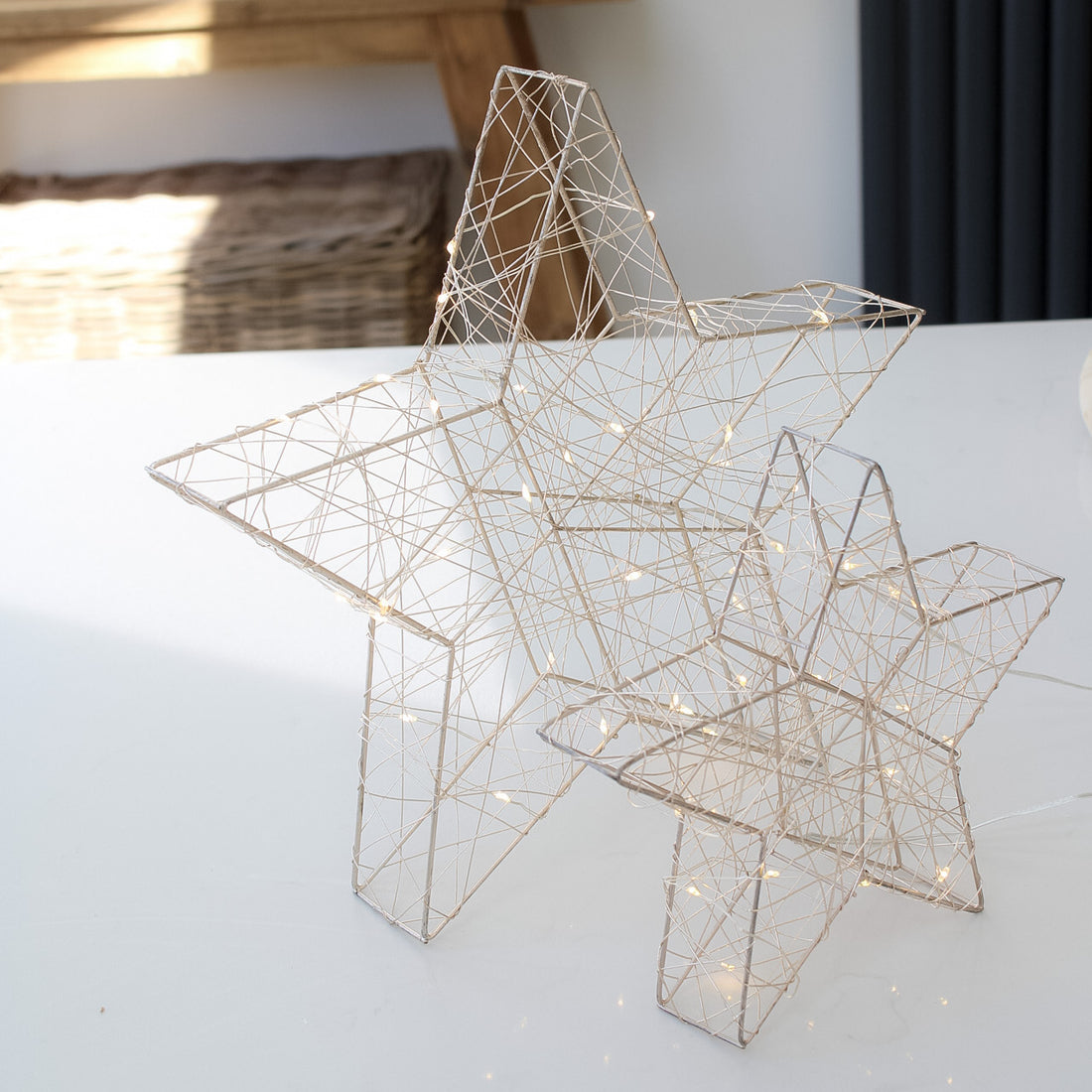 Gold LED Wire Standing Star