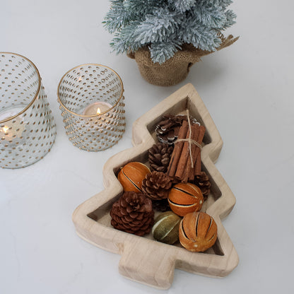 Chunky Wooden Christmas Tree Tray