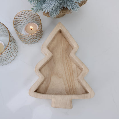 Chunky Wooden Christmas Tree Tray