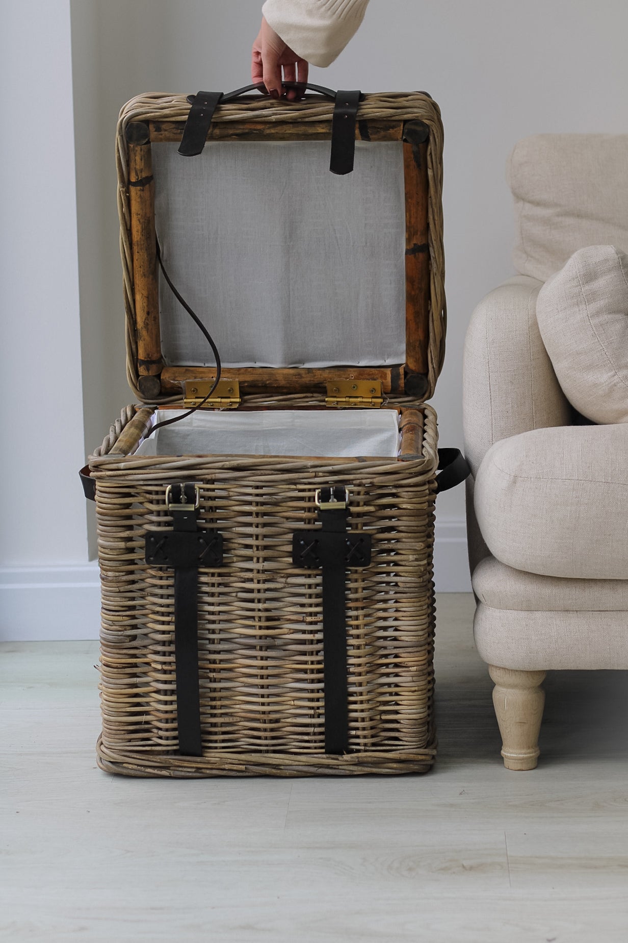 inside rattan end table