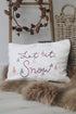 let it snow boucle christmas cushion cover