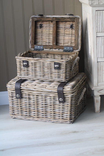 rattan storage trunk