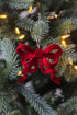 red velvet bow tree hanger perfect for adding a nostalgic touch to your christmas tree