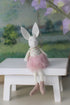 spring fabric bunny in pink fluffy tutu