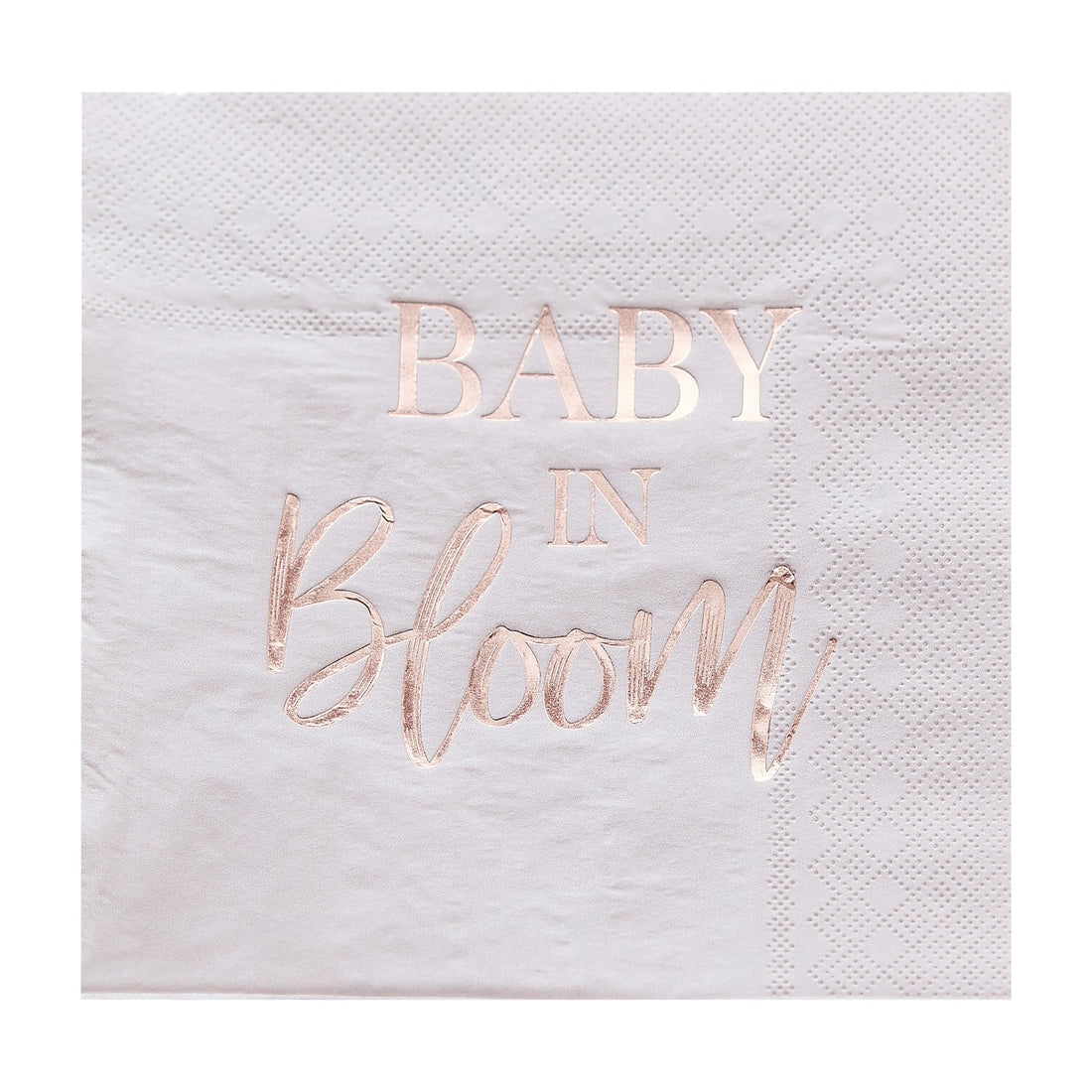 Baby in Bloom Rose Gold Napkins