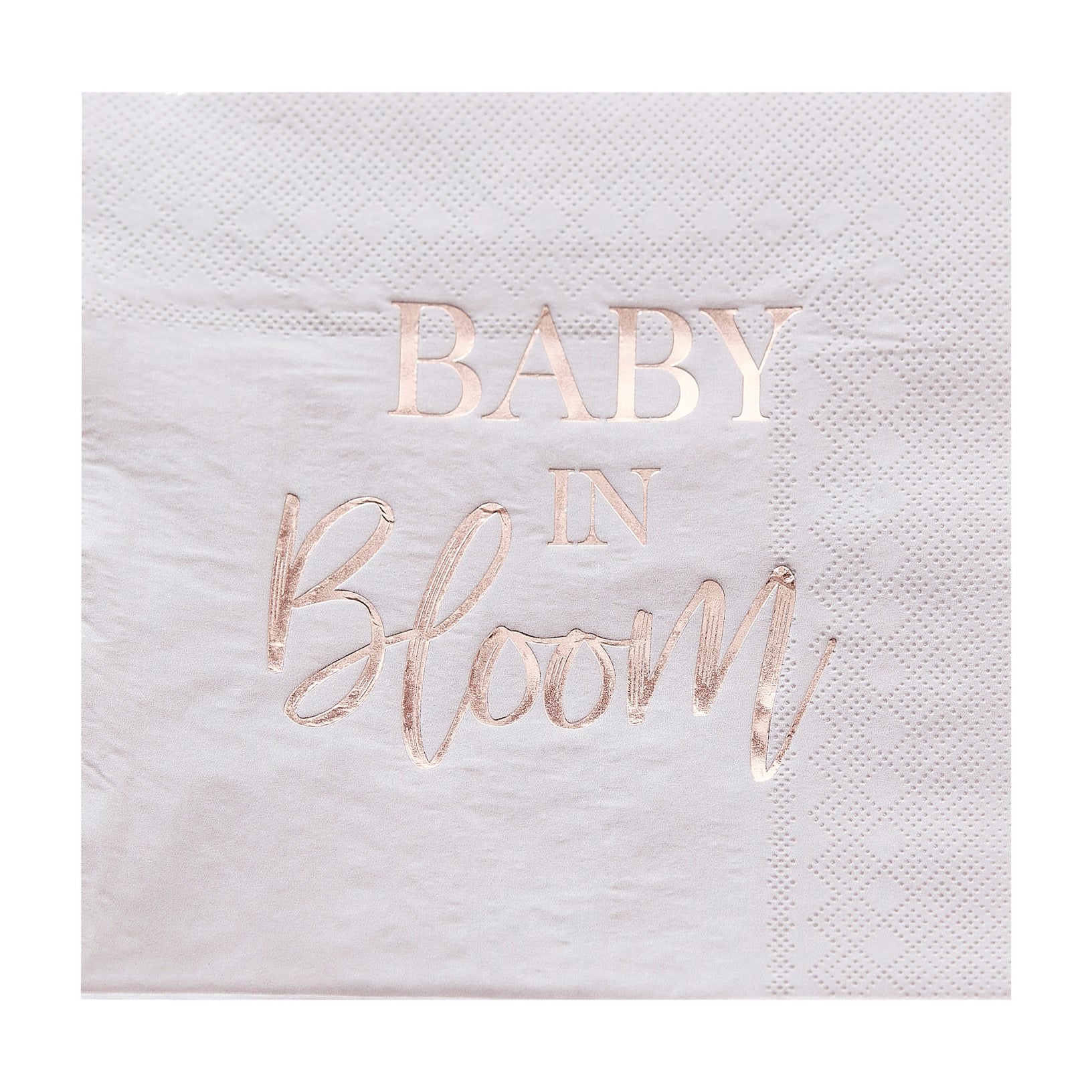 Baby in Bloom Rose Gold Napkins