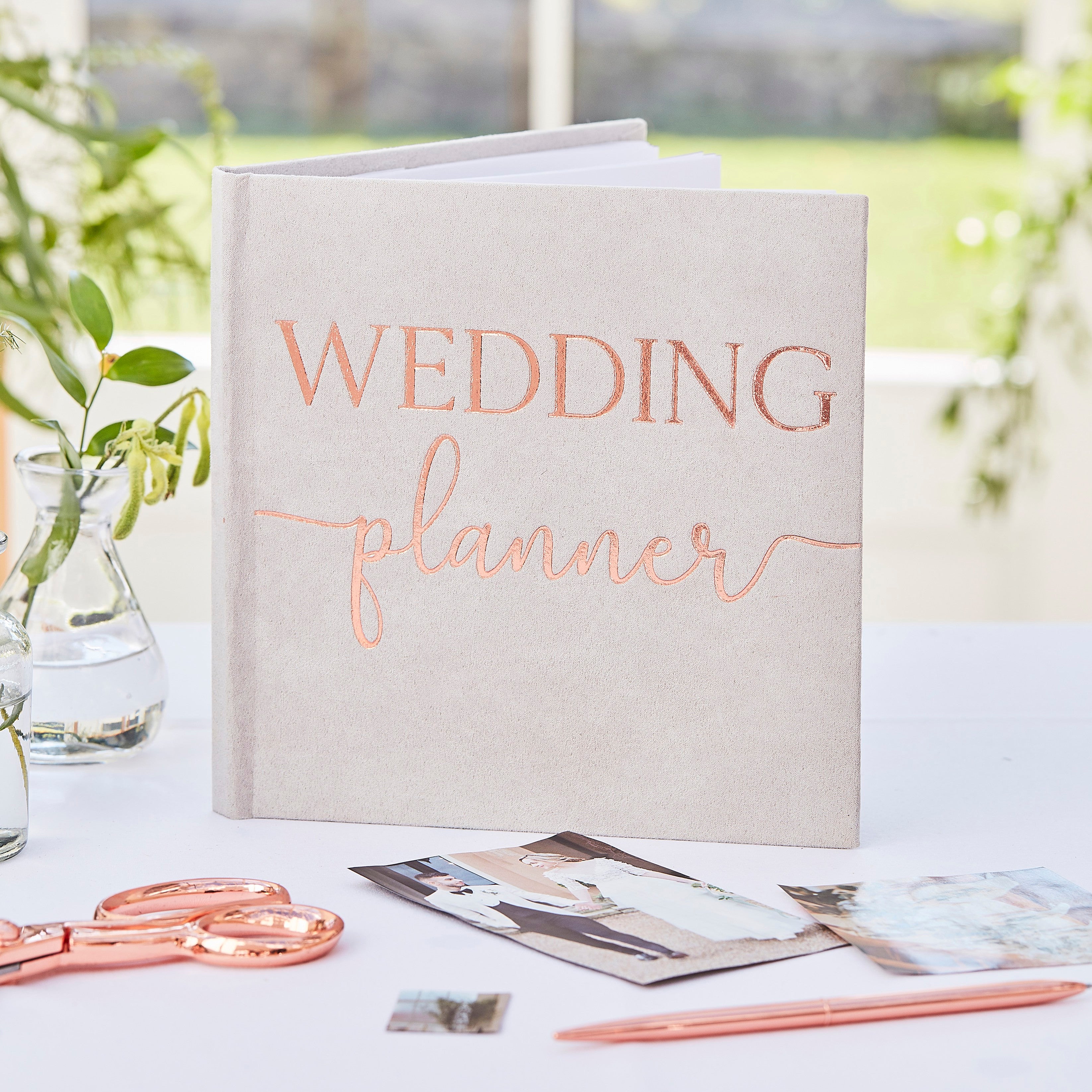 Grey Suede Wedding Planner