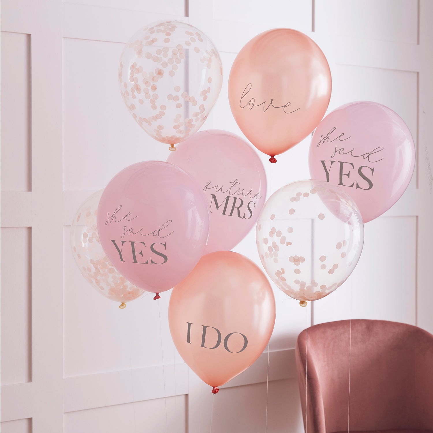 She Said Yes Pink Balloons