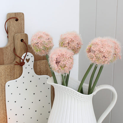 Faux Fluffy Pink Allium Stem