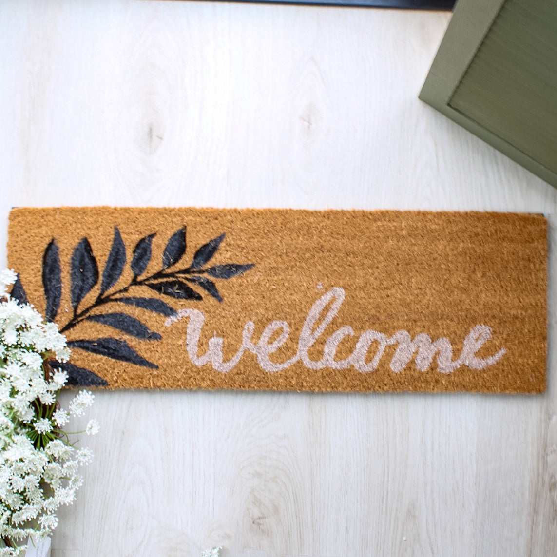 Welcome Leaves Long Doormat