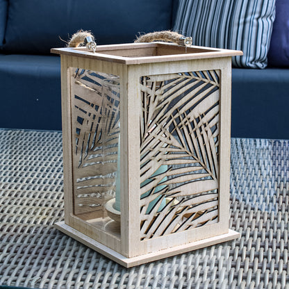 Wooden Leaves Lantern