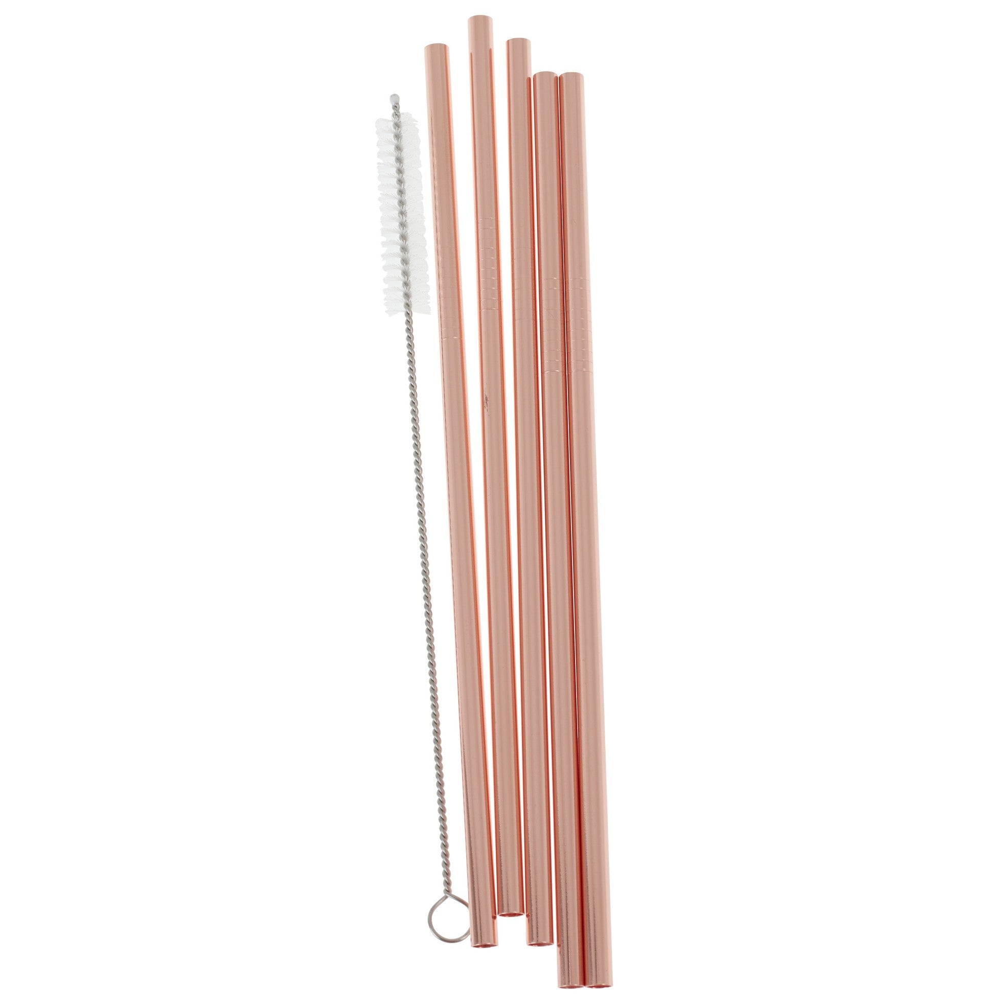 Rose Gold Metal Straw | Set of 5