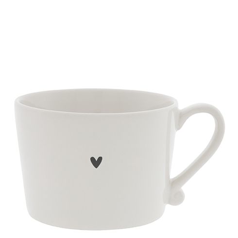 Black Tiny Heart Stoneware Mug